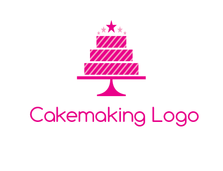 stars with wedding cake logo