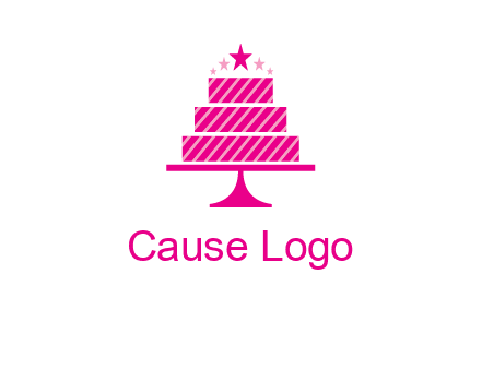 stars with wedding cake logo