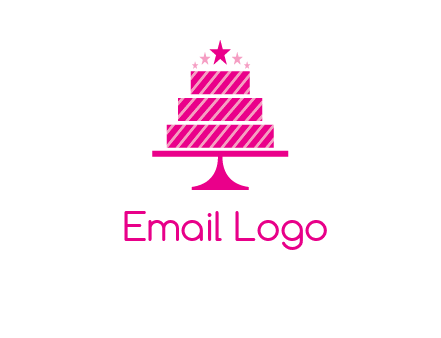 stars with wedding cake logo