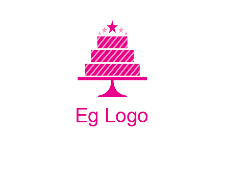 stars with wedding cake logo