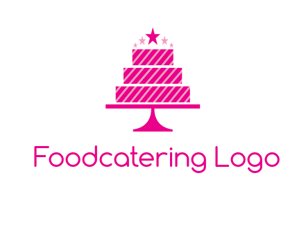stars with wedding cake logo