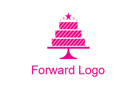 stars with wedding cake logo