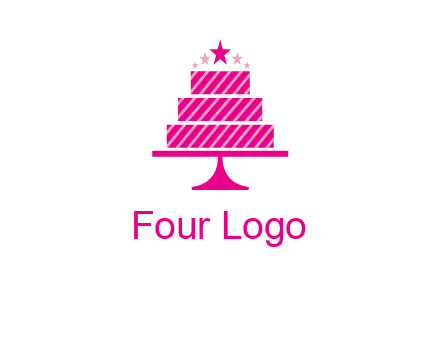 stars with wedding cake logo