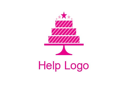 stars with wedding cake logo