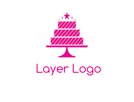 stars with wedding cake logo