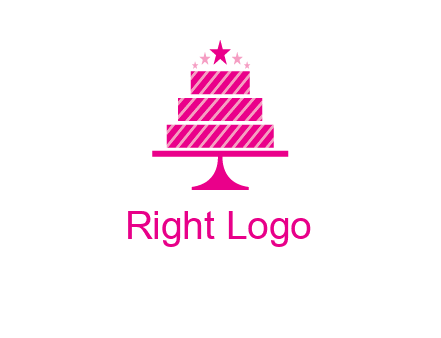 stars with wedding cake logo
