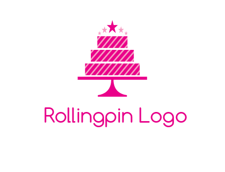 stars with wedding cake logo
