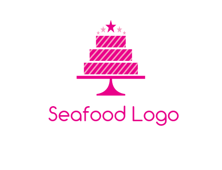 stars with wedding cake logo