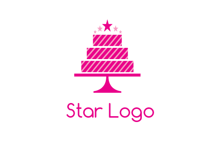 stars with wedding cake logo