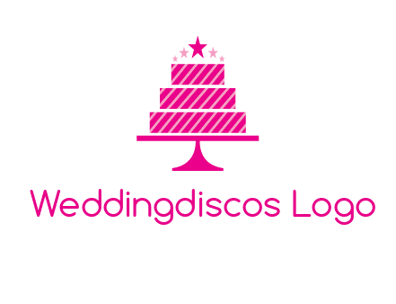 stars with wedding cake logo