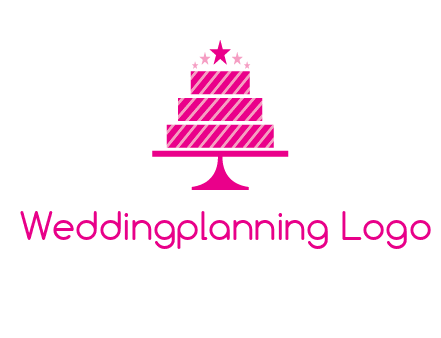 stars with wedding cake logo