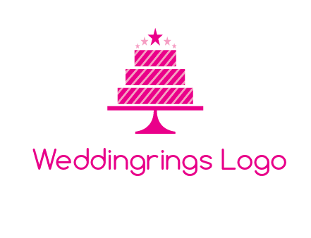 stars with wedding cake logo