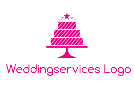 stars with wedding cake logo