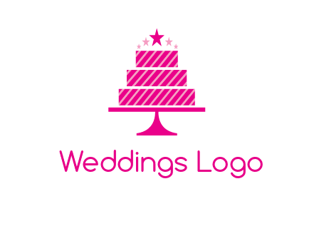 stars with wedding cake logo
