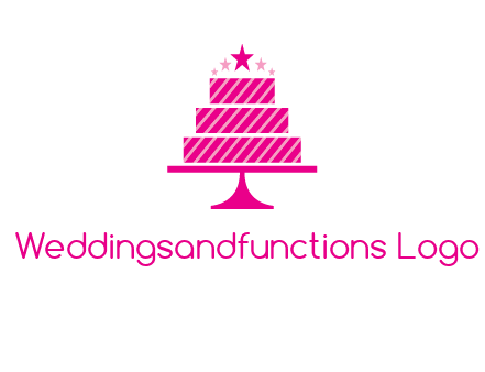 stars with wedding cake logo