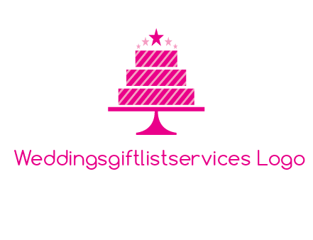 stars with wedding cake logo