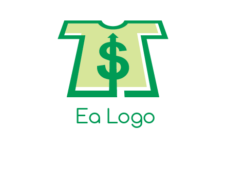 tshirt icon with dollar sign