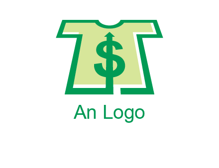 tshirt icon with dollar sign