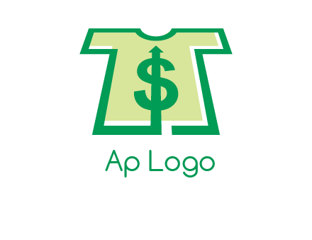 tshirt icon with dollar sign