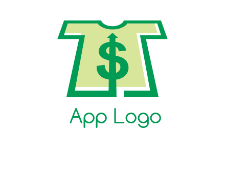 tshirt icon with dollar sign