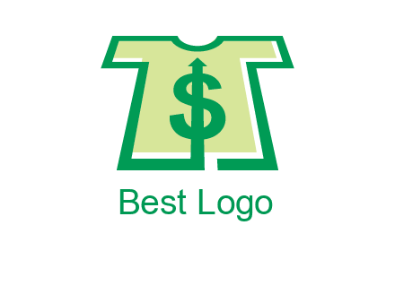 tshirt icon with dollar sign