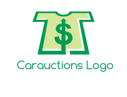 tshirt icon with dollar sign