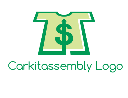 tshirt icon with dollar sign