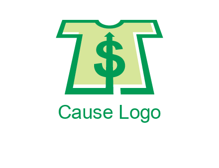 tshirt icon with dollar sign