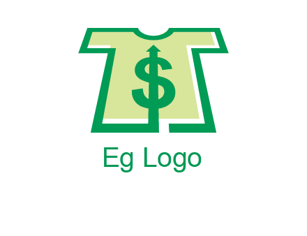 tshirt icon with dollar sign