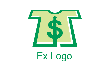 tshirt icon with dollar sign
