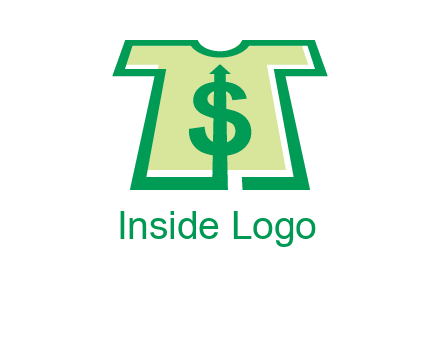 tshirt icon with dollar sign