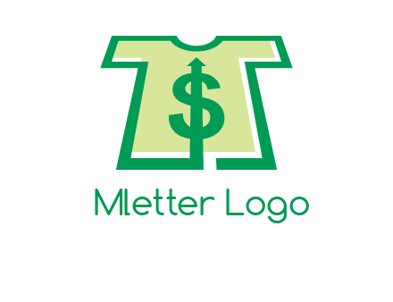 tshirt icon with dollar sign