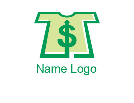 tshirt icon with dollar sign