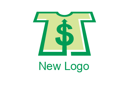 tshirt icon with dollar sign
