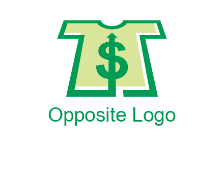 tshirt icon with dollar sign