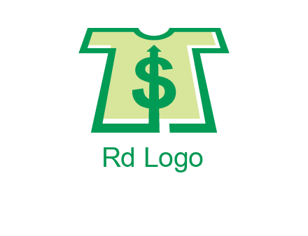 tshirt icon with dollar sign