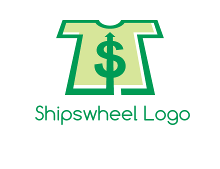 tshirt icon with dollar sign