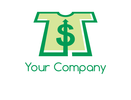 tshirt icon with dollar sign