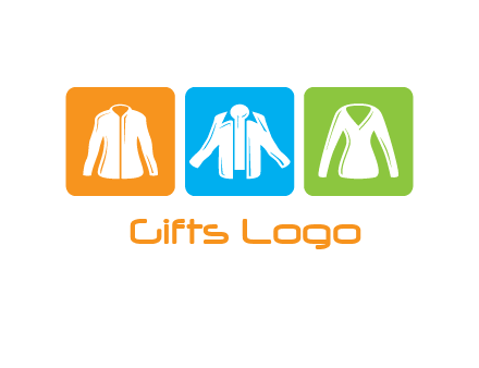 Fashion logo with clothing icons