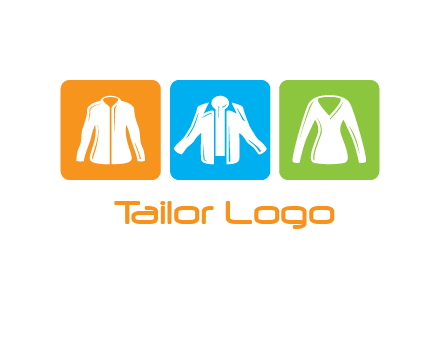 Fashion logo with clothing icons