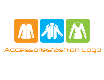 Fashion logo with clothing icons