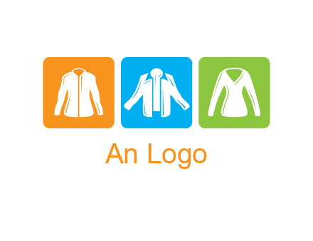Fashion logo with clothing icons