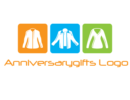 Fashion logo with clothing icons