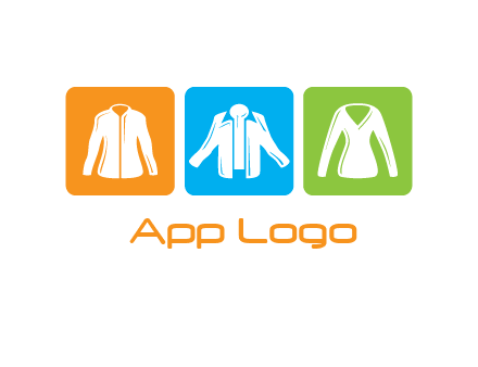 Fashion logo with clothing icons