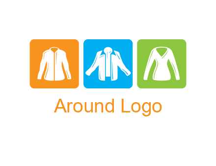 Fashion logo with clothing icons