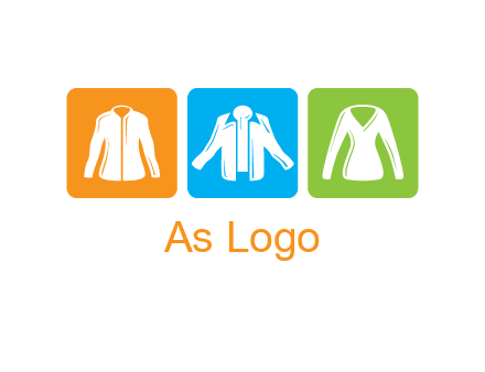 Fashion logo with clothing icons