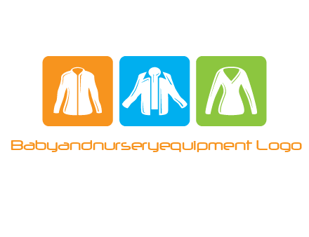 Fashion logo with clothing icons