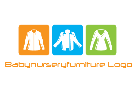 Fashion logo with clothing icons