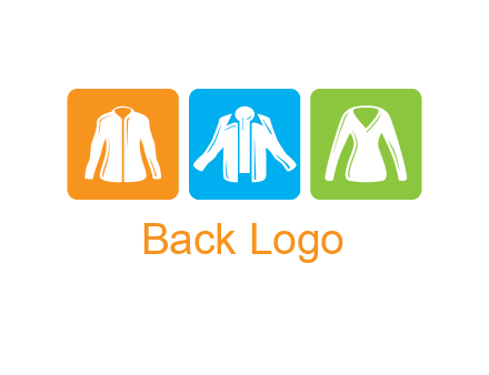Fashion logo with clothing icons