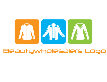 Fashion logo with clothing icons